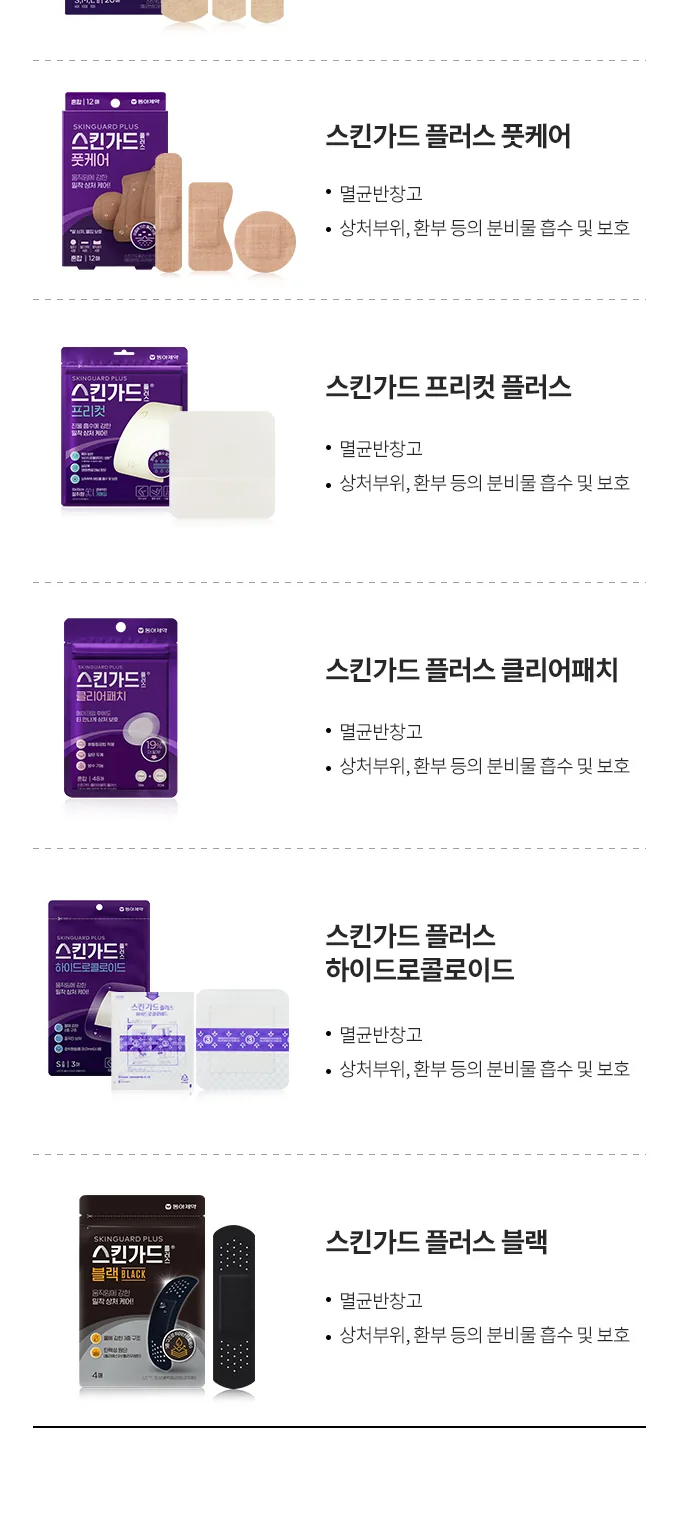 스킨가드 플러스 클리어패치 48매 상세 설명