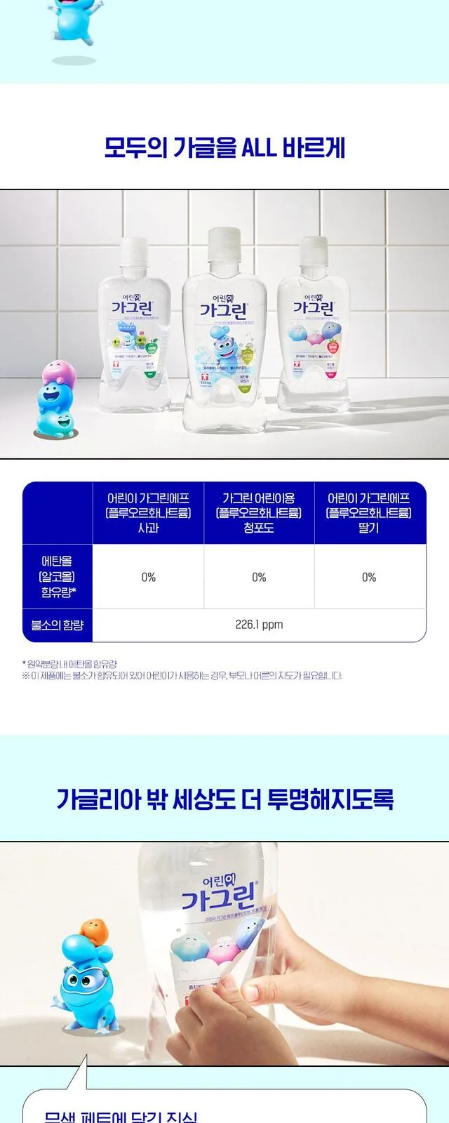어린이 가그린 청포도향 상세 설명