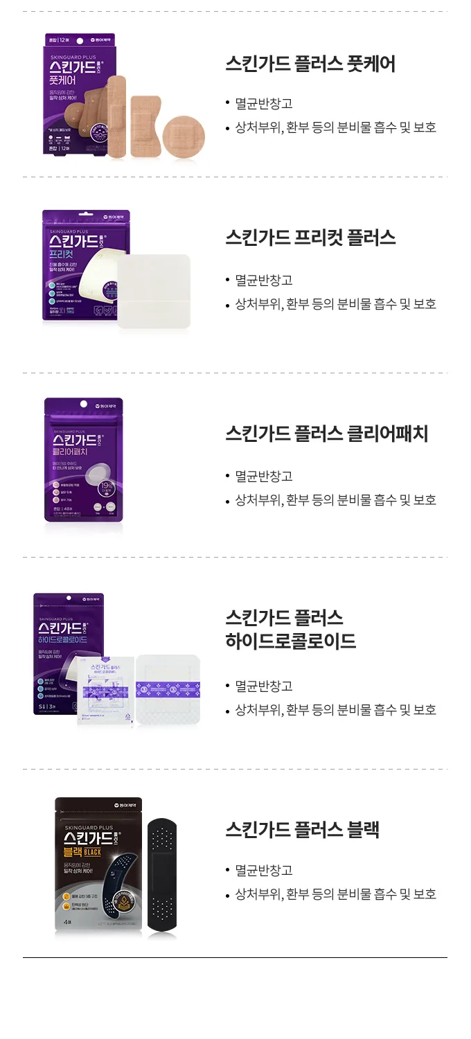 스킨가드 플러스 하이드로콜로이드 M 상세 설명