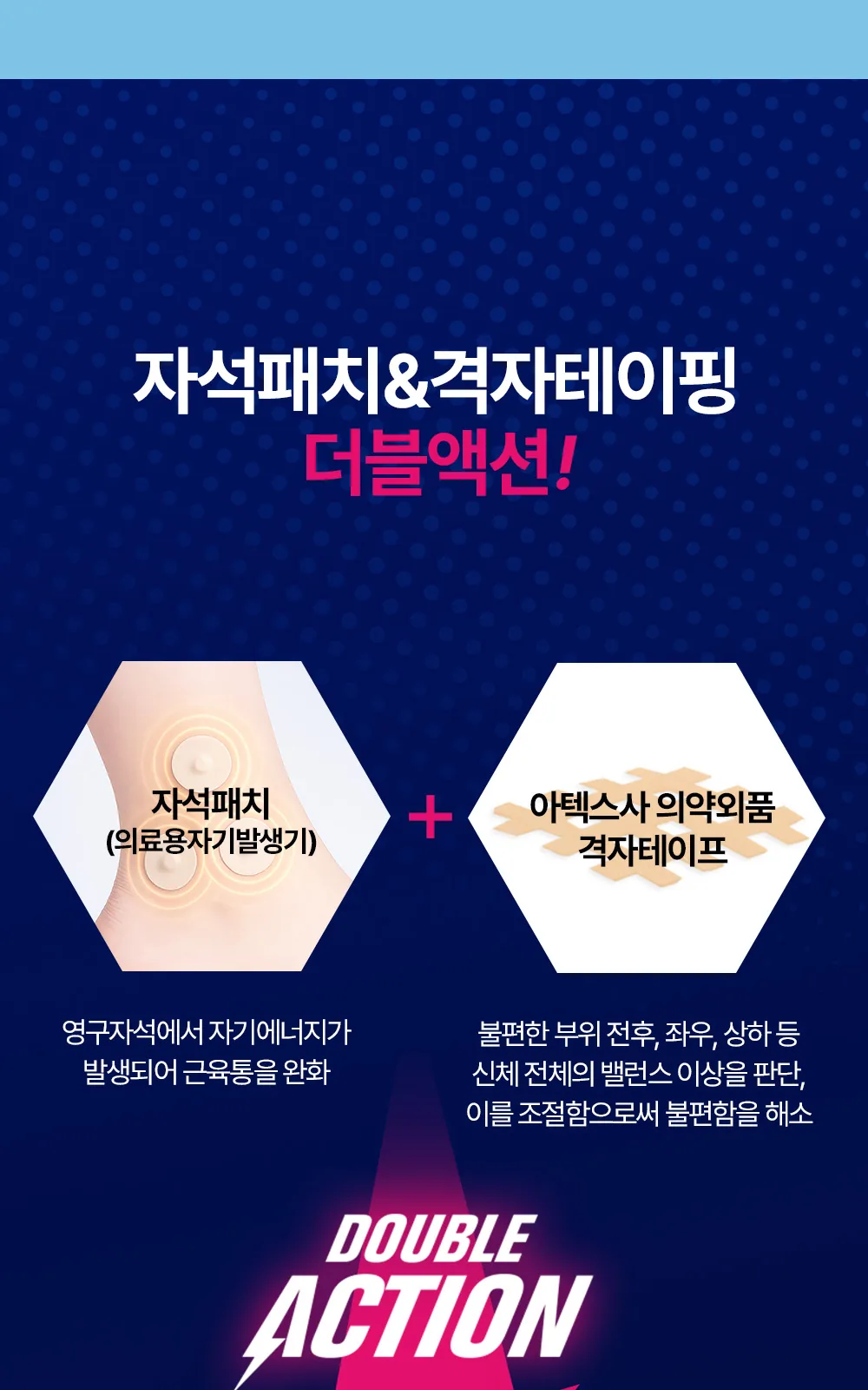 MK6 테이핑 자석패치 더블형 상세 설명