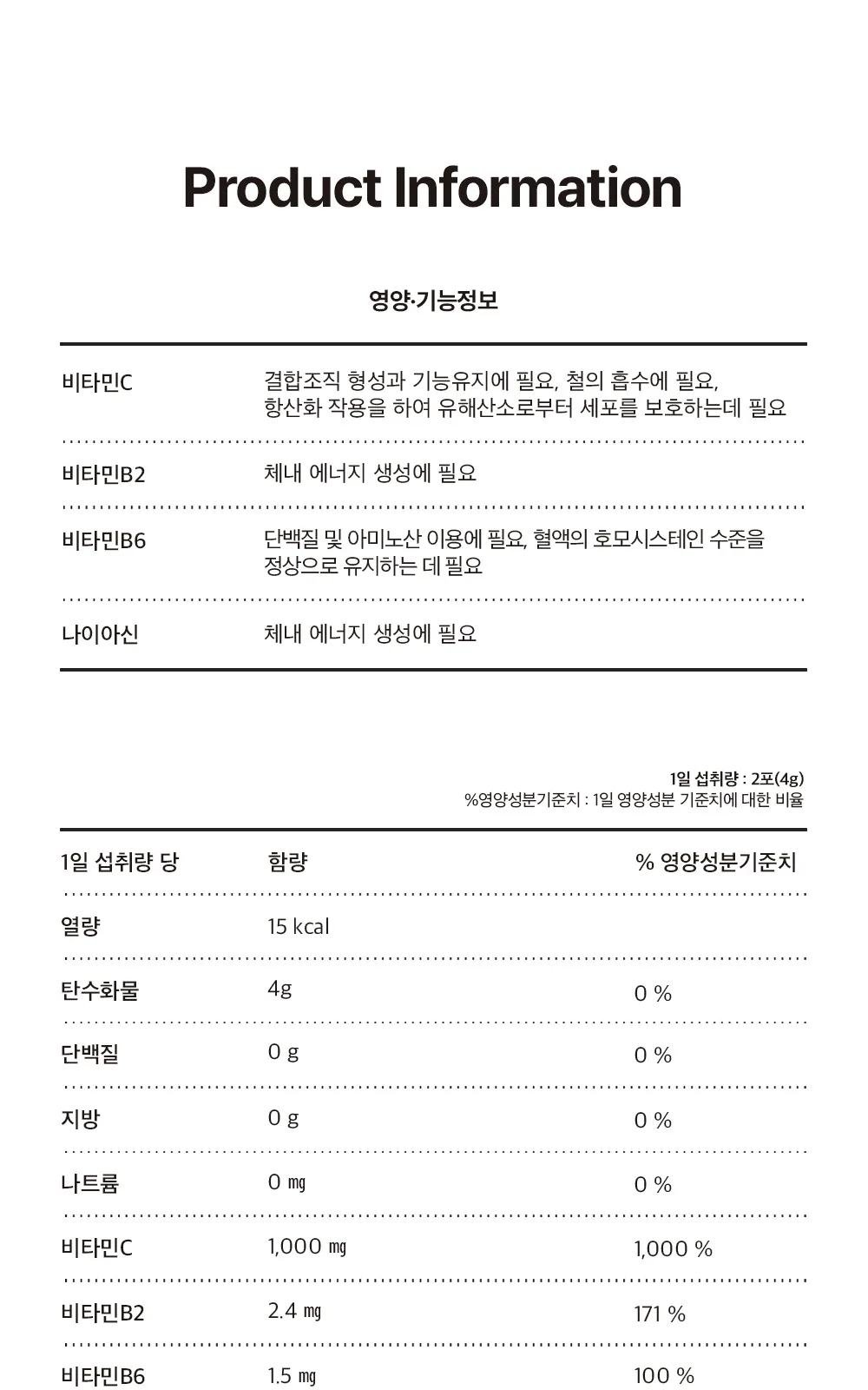 비타그란 비타민C 120포 상세 설명
