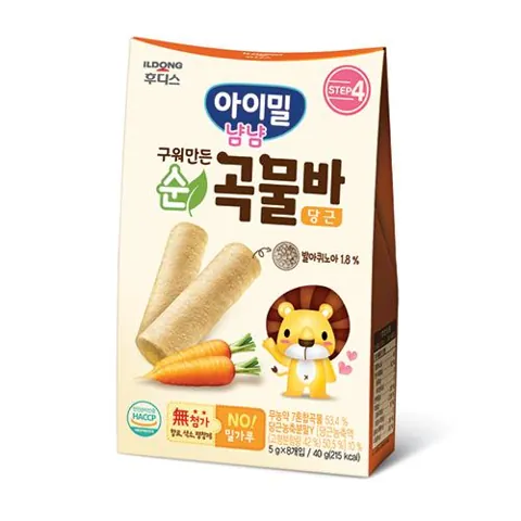 구워만든 순곡물바 당근 40g(5gx8개입) 제품 사진