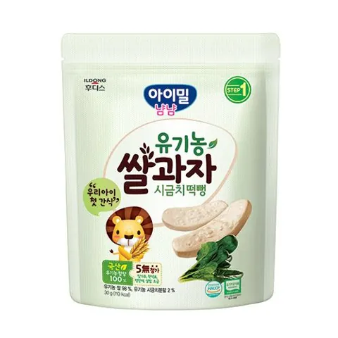유기농쌀과자 시금치떡뻥(30g) 제품 사진