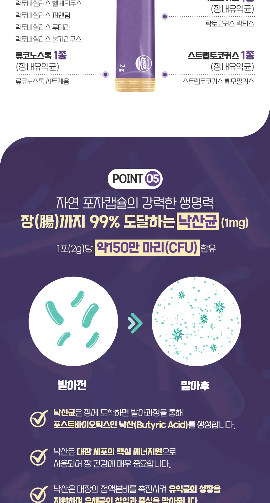 일동생활건강 생유산균 100억 낙산균 포스트바이오틱스 상세 설명