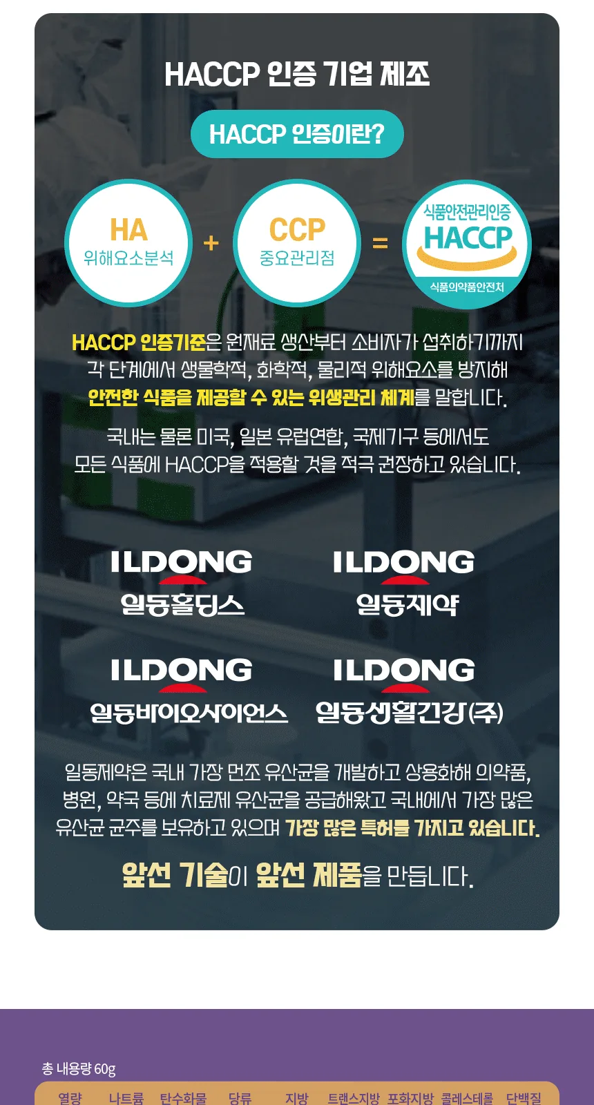 일동생활건강 생유산균 100억 낙산균 포스트바이오틱스 상세 설명