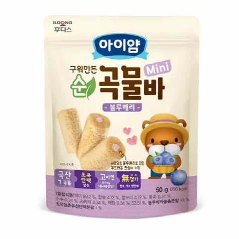 일동후디스 구워만든 순곡물바 미니 블루베리맛 제품 사진