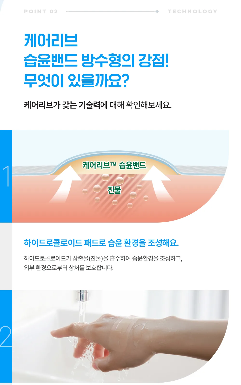 케어리브습윤밴드방수형 CNB 작은상처용16매 상세 설명