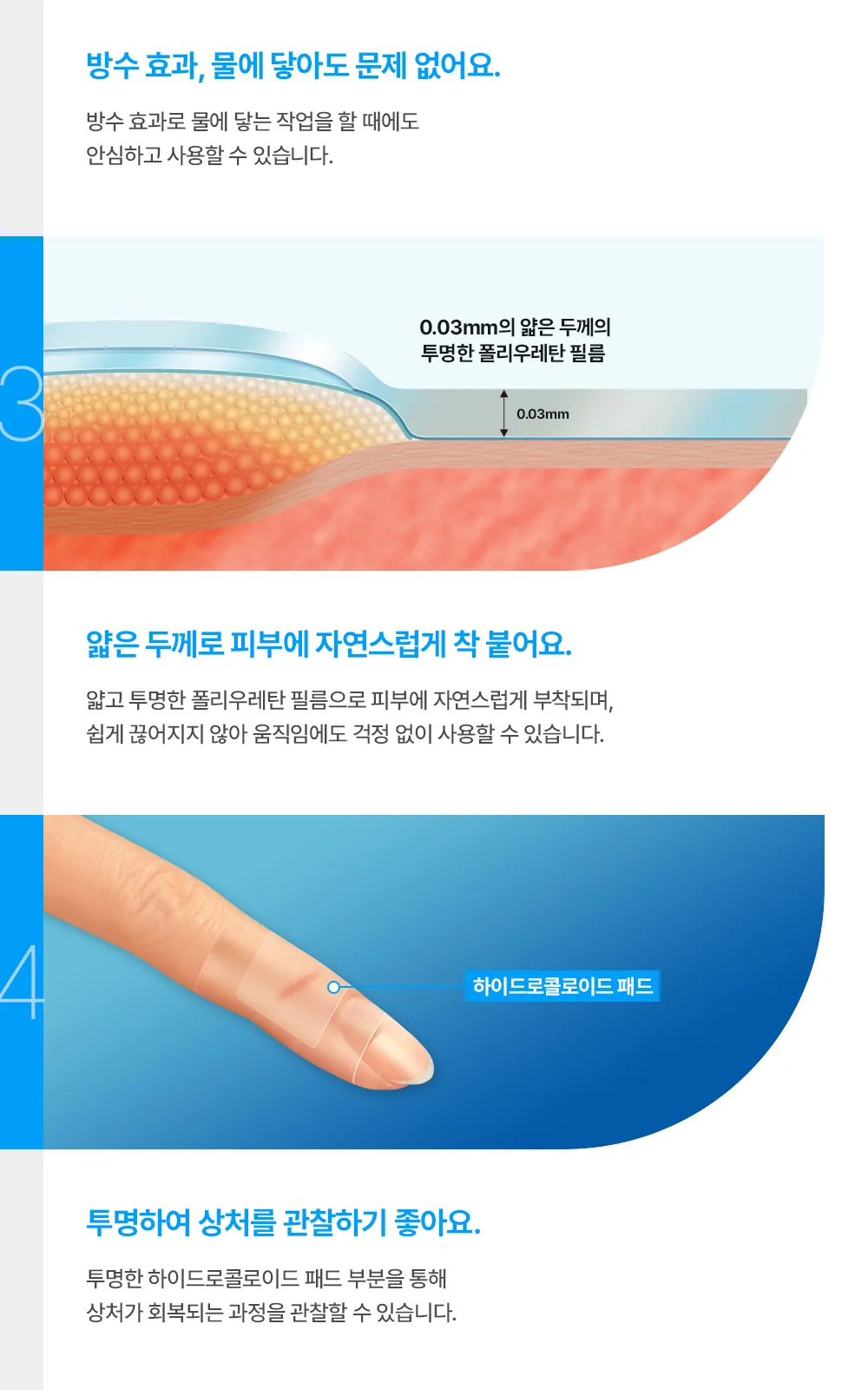 케어리브습윤밴드방수형 CNB 작은상처용16매 상세 설명