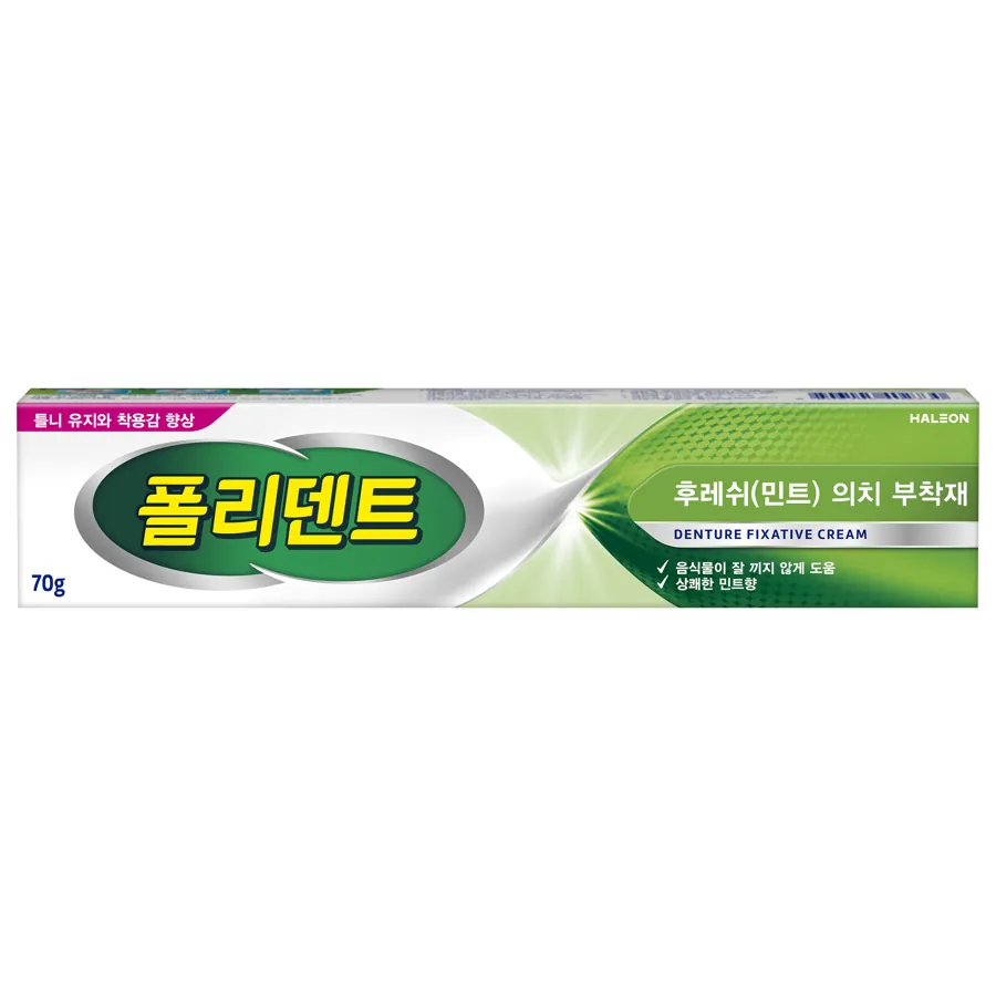 폴리덴트 후레쉬민트부착재 제품 사진 (일동제약 유통 제품 이미지)